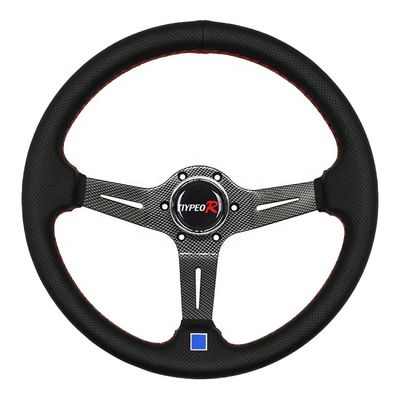 calidad  Sports Racing Modified Accessories Deep Dish Universal Leather Racing Steering Wheel Drift Sports Steering Wheel fábrica