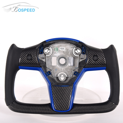 Custom Sports Carbon Fiber For Tesla Model 3 Yoke X S Y Car Leather Steering Wheel