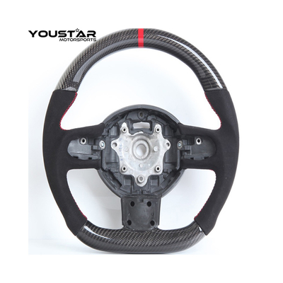 Sports D-Type Genuine Carbon Suede Steering Wheel Spanish Red Edition For MINI Cooper Clubman Countryman R55 R56 R57 R58 R59 R60 R61