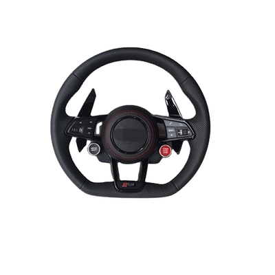 Sports Apply A-Series RS-series R8 Carbon Fiber Paddle Leather Perforated Full Steering Wheel