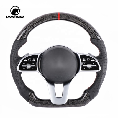 Custom Sports LED Alcantar-A Carbon Fiber Steering Wheel For Mercedes Benz A.C.E S G V X Class GLE CLS SL W204 W205