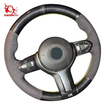Perfectly fit high quality professional leather diy car steering wheel cover with needles for BMW