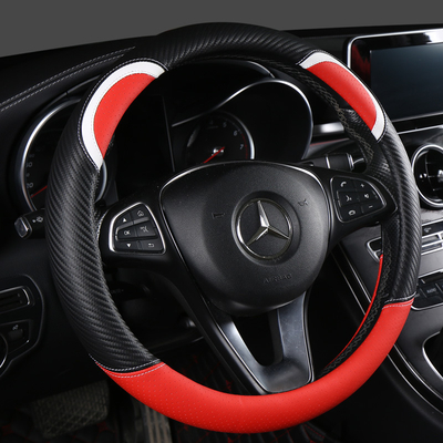 Universal Breathable Auto Girly Car Wheel Cover Cute Leather Steering Wheel Cover Cute Cartoon 15 Inch