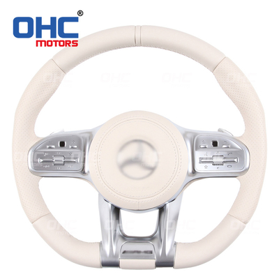 Luxury leather steering wheel fit for Mercedes-Benz W204 W205 W211 AMG GLE CLA carbon fiber steering wheel ohc motors